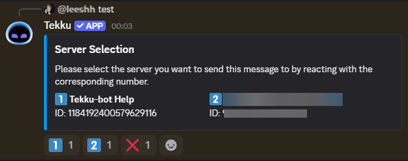 Tekku server selection flow